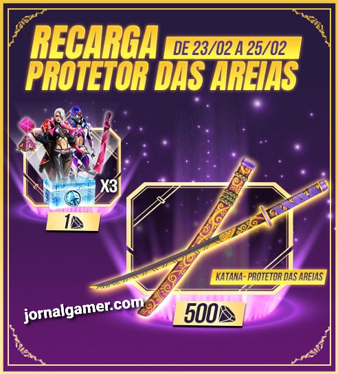 PRÓXIMO EVENTO DE RECARGA FREE FIRE, CONFIRA! 