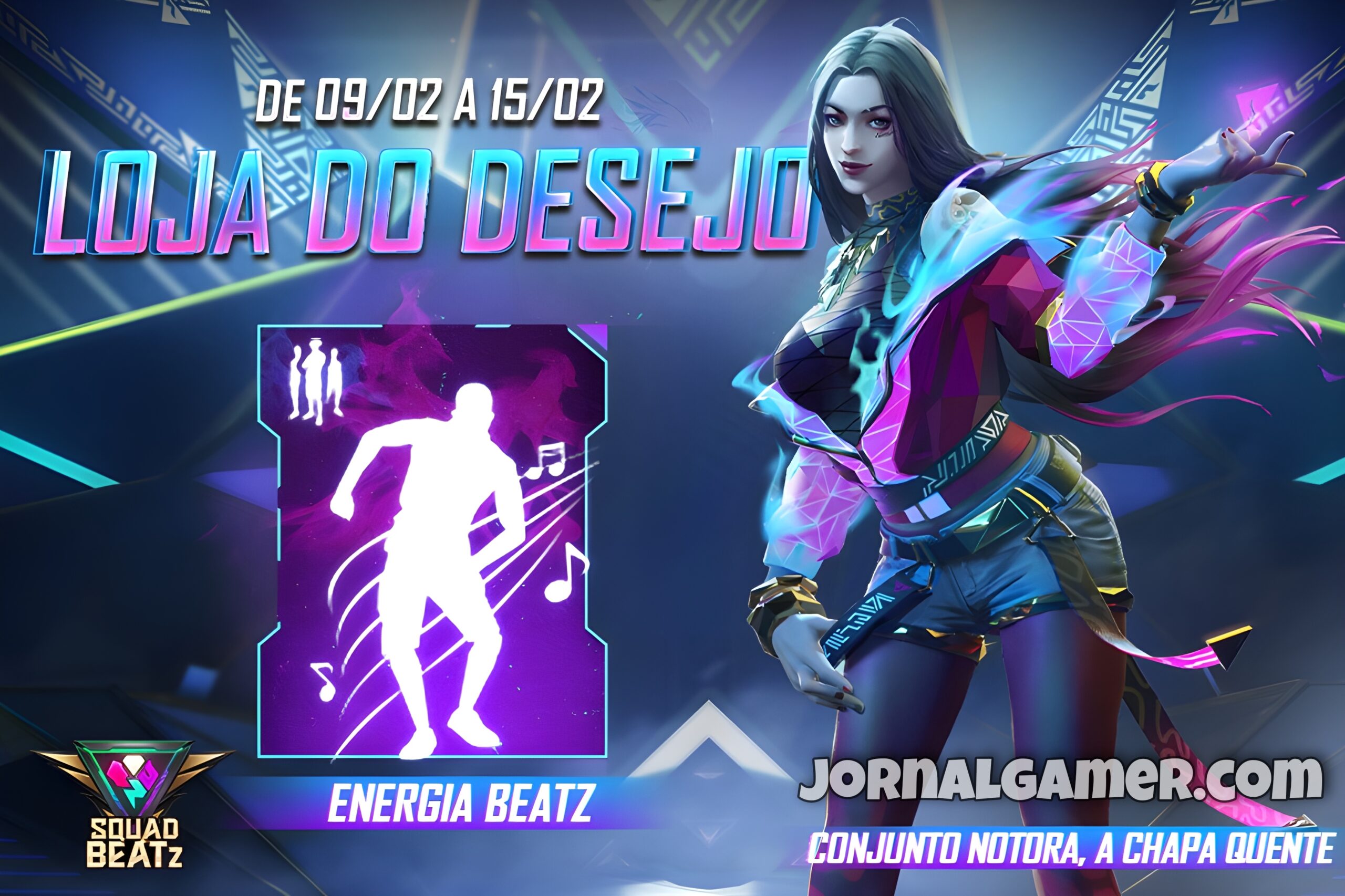 Free Fire anuncia evento Squad BEATz, com skins, músicas e recompensas